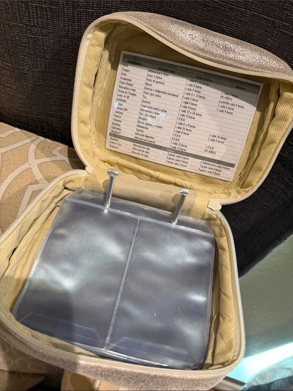 Leather Gold Pill Organizer
